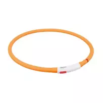 Trixie Adjustable collar light for dogs – Flash light ring USB, silicone, XS–XL: 70 cm/ø 10 mm