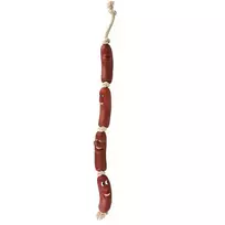Trixie Dog toy: Snack toy Sausage chain of 4 with sound, 75cm