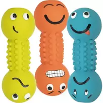 Trixie Dog toy – Smiley dumbbell, latex, 19 cm, 1 piece