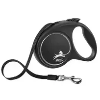 Flexi Inertia leash for dogs - Trixie BLACK DESIGN, tape leash, S: 5 m, black