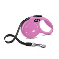 Flexi Trixie New CLASSIC, tape leash, XS: 3 m, pink, up to 12 kg