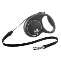 Flexi Inertia leash for dogs - Trixie. Black design, cord leash. Size M: 5 m, (20kg)