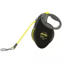 Flexi Inertia leash for dogs: Trixie GIANT PROFESSIONAL, tape leash, L: 10 m, black|neon yellow