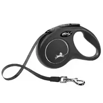 Flexi Inertia Leashes for dogs: New Classic Tape Leashes S, 5m, black