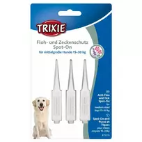 Trixie Protection against fleas and ticks for dogs: Spot On flea and tick protection for medium-sized dogs, 3 x 5ml