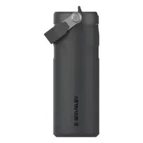 Stanley Thermos bottle with straw—the IceFlow Bottle Flip Straw 2.0, 0.47L, black, version 2.0