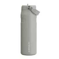 Stanley Thermos bottle with straw—the IceFlow Bottle Flip Straw 2.0, 0.71L, light gray