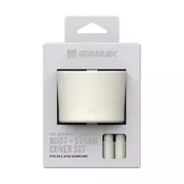 Stanley Set of 2 protective covers and straw caps for thermal mugs, 0.89L/0.59L. The Quencher Boot + Straw Topper in cream