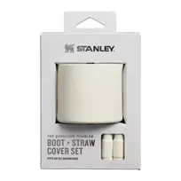 Stanley Set of 2 protective covers and straw caps for 1.18L thermo mugs. The Quencher Boot + Straw Topper in light cream