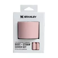 Stanley Set of 2 protective covers and straw caps for thermal mugs, 0.89L/0.59L. The Quencher Boot + Straw Topper, light pink