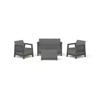 Keter Scandi Linea 2-Seater Garden Furniture Set in Grey