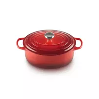 LE CREUSET Oval cast iron pot, 27cm / 4.1L, red
