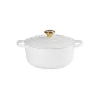 LE CREUSET Round cast iron pot, 24cm diameter / 4.2L, white