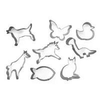 Guardini Gingerbread and cookie cutter set, 8-piece animal assortment