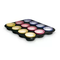 Guardini Cupcake tin, 12 pieces. Gardenia, 27 x 35 x 3 cm + paper cake molds, 60 pieces.