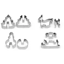 Guardini Set of 4 3D gingerbread molds in a box, 21 x 12.5 x 2 cm