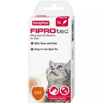 beaphar Fiprotec cat flea and tick treatment, 1 pipette.