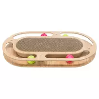 Trixie Cat toy: Scratching cardboard with toys, wood, catnip, 46 × 4 × 25 cm