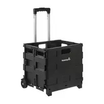 Keeeper Foldable shopping trolley with a load capacity of up to 25kg, Olli 45L, 38x36x33cm, black
