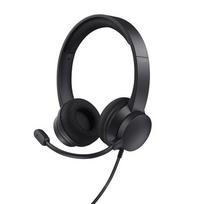 TRUST HS-260 Headset, Wired Neckband, Black – for Office/Call Center, USB Type-A