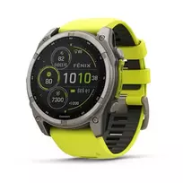Garmin fenix 8  – 51 mm, Solar, Sapphire išmanusis sportinis laikrodis (Ryškiai Geltonos Spalvos)