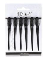 EuroStil plaukų segtukai lenkti, juodi Eurostil 9cm, 6vnt