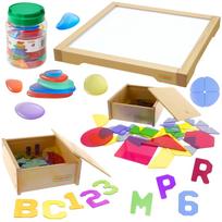 Masterkidz LED Sensorinė Šviesos Dėžė – balto apšvietimo kūrybos ir sensorikos centras vaikams