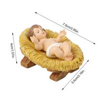 Kūdikis Jėzus Prašėje Figūrėlė Dervos Betliejaus Skulptūra Kūdikis Jėzus Kristus Prašėje Figūrėlės Bažnyčios Betliejaus Scena Amatinė Dekoracija