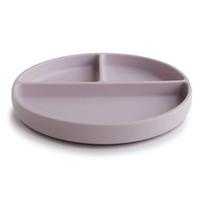 Mushie prilimpanti silikoninė lėkštė su skyriais Soft Lilac, alyvinė