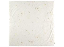 Nobodinoz kvadratinis žaidimų kilimėlis COLORADO 100x100 cm, GOLD STELLA/ NATURAL