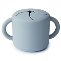 Mushie silikoninis užkandžių puodelis Powder Blue, mėlynas