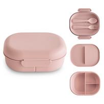 Mushie pietų dėžutė su skyriais Blush, rausva