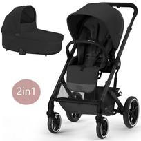 Vežimėlis Cybex Balios S LUX 2in1 black frame Moon Black, juodas