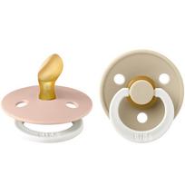 BIBS Colour tamsoje šviečiantys čiulptukai Blush / Vanilla (anatominiu žinduku) 0-6mėn, 2 vnt