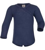 Engel merino vilnos ir šilko smėlinukas (siaustinukas) ilgomis rankovėmis Navy Blue, mėlynas
