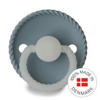 FRIGG Rope tamsoje šviečiantis silikoninis čiulptukas Stone Blue, įvairių dydžių
