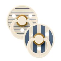 BIBS Studio Colour čiulptukai Pin - Ivory Steel Blue Mix, 2 vnt, įvairių dydžių