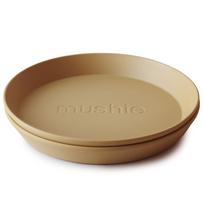 Mushie lėkštutės Mustard, 2vnt, garstyčių spalvos