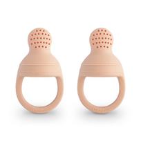 Mushie silikoniniai šviežio maisto maitintuvai Blush, 2vnt, rausvi