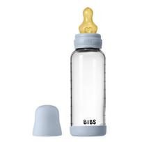 BIBS stiklinis buteliukas + vidutinės tėkmės žindukas, 240 ml Baby Blue, mėlynas