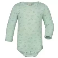 Engel merino vilnos ir šilko smėlinukas ilgomis rankovėmis Pastel Mint, žalsvas