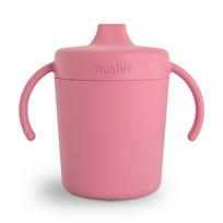Mushie puodelis su snapeliu Dusty Rose, rožinis