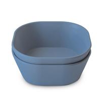 Mushie kvadratiniai dubenėliai Twilight Blue, 2vnt, mėlyni