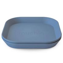 Mushie kvadratinės lėkštutės Twilight Blue, 2vnt, mėlynos