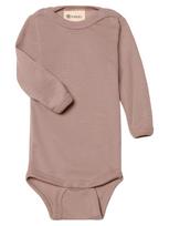 Engel merino vilnos ir šilko smėlinukas ilgomis rankovėmis Dusty Rose, rausvas