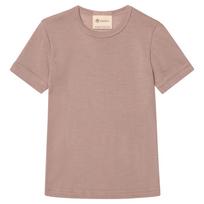 Engel ekologiškos merino vilnos ir šilko marškinėliai vaikams Dusty Rose, rausvi