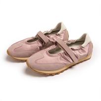 Mary Jane shoes women's 2025 spring new retro shallow mouth single shoes sports casual shoes ballet flat-bottomed German training shoes 35 raudona