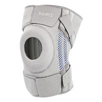 Aolikes Knee Brace With Side Stabilizers Patella Gel Pads For Knee Pain Support Fast Recovery Men Women tamsiai pilka spalva