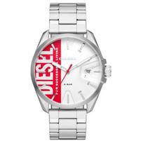 Dyzelinis MS9 serijos laikrodis Kvarcinis mechanizmas Nerūdijančio plieno apyrankė 44 mm Sidabrinis ciferblatas Vyriški laikrodžiai DZ1992 Silver Dial