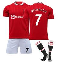 22/23 Manchester-United Namų marškinėliai Vaikų futbolo uniforma Treniruočių kostiumo rinkinys 16 raudona